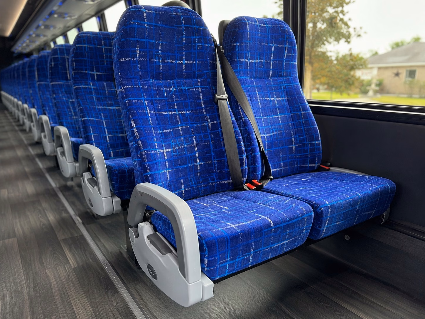 56 passenger charter bus interior