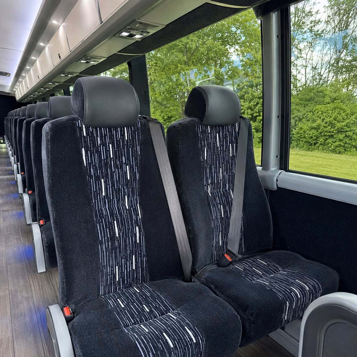 arvada charter bus rental interior